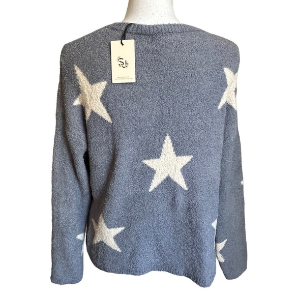NWT Sincerely Jules Women's Cozy Soft Pullover Star Sweater Blue Size Sm… - Picture 5 of 17